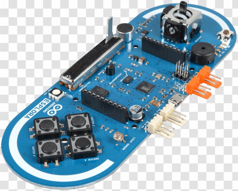 Microcontroller Arduino Esplora Electronics Sensor - Circuit Component - Io Card Transparent PNG