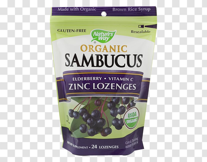 Dietary Supplement Zinc Elder Throat Lozenge Nature - Sambucus Transparent PNG