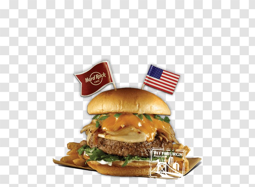 Cheeseburger Buffalo Burger Hamburger Veggie Slider - Hard Rock Pittsburgh Transparent PNG