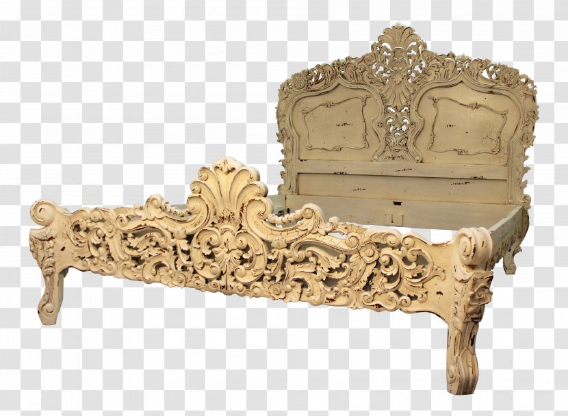 Table Bed Frame Size Bedroom Furniture Sets - Chairish - Carved Exquisite Transparent PNG