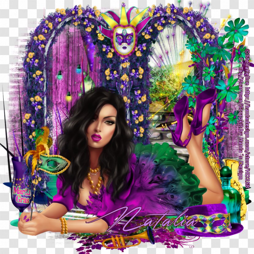 Lavender Violet Purple Lilac Magenta - Photomontage - Mardi Gras Party Transparent PNG