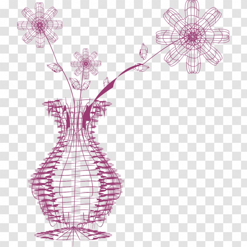 Vase - Purple - Creative Pattern Transparent PNG