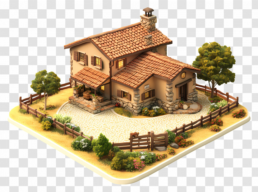 Ranch House - Cute Doodle House Transparent PNG