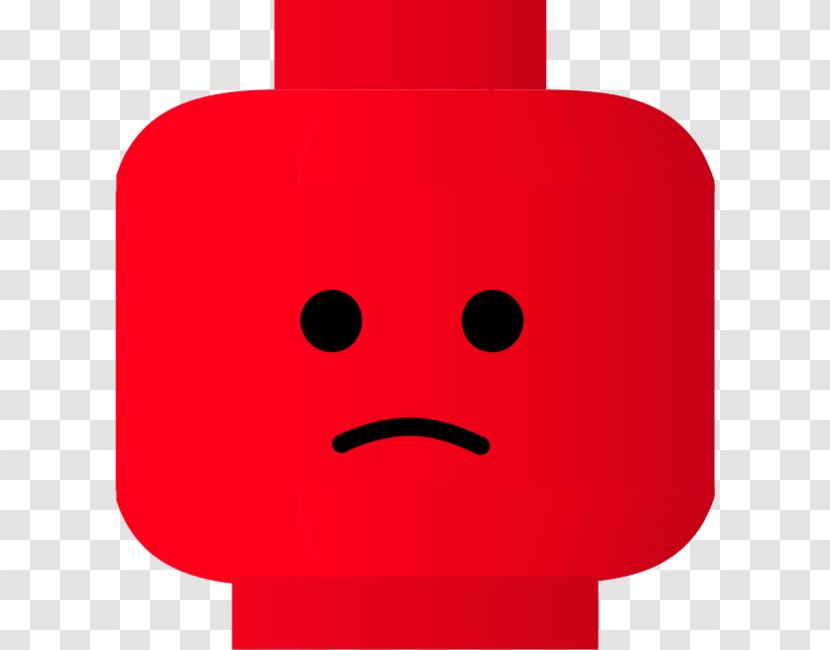 Smiley Emoticon LEGO Clip Art - Nose - Red Sad Face Transparent PNG