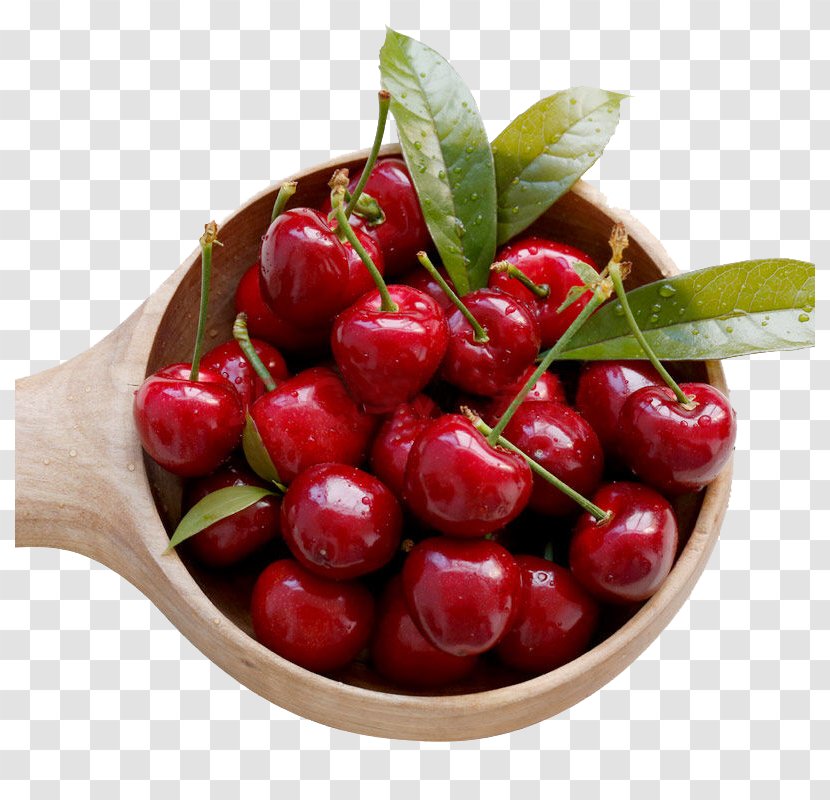 Cherry Fruit Spoon Auglis - Acerola Family - A Of Fresh Cherries Transparent PNG