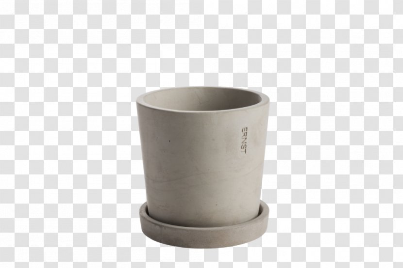 Flowerpot Concrete Vase Cement White - Grey Transparent PNG