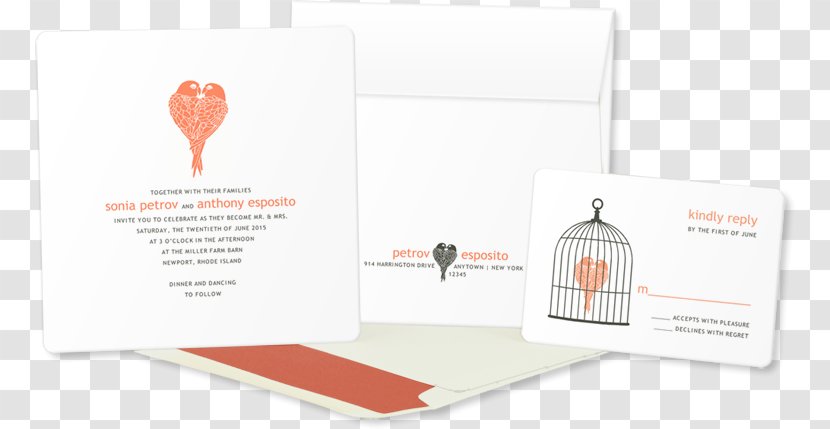 Brand - Bird Wedding Invite Transparent PNG