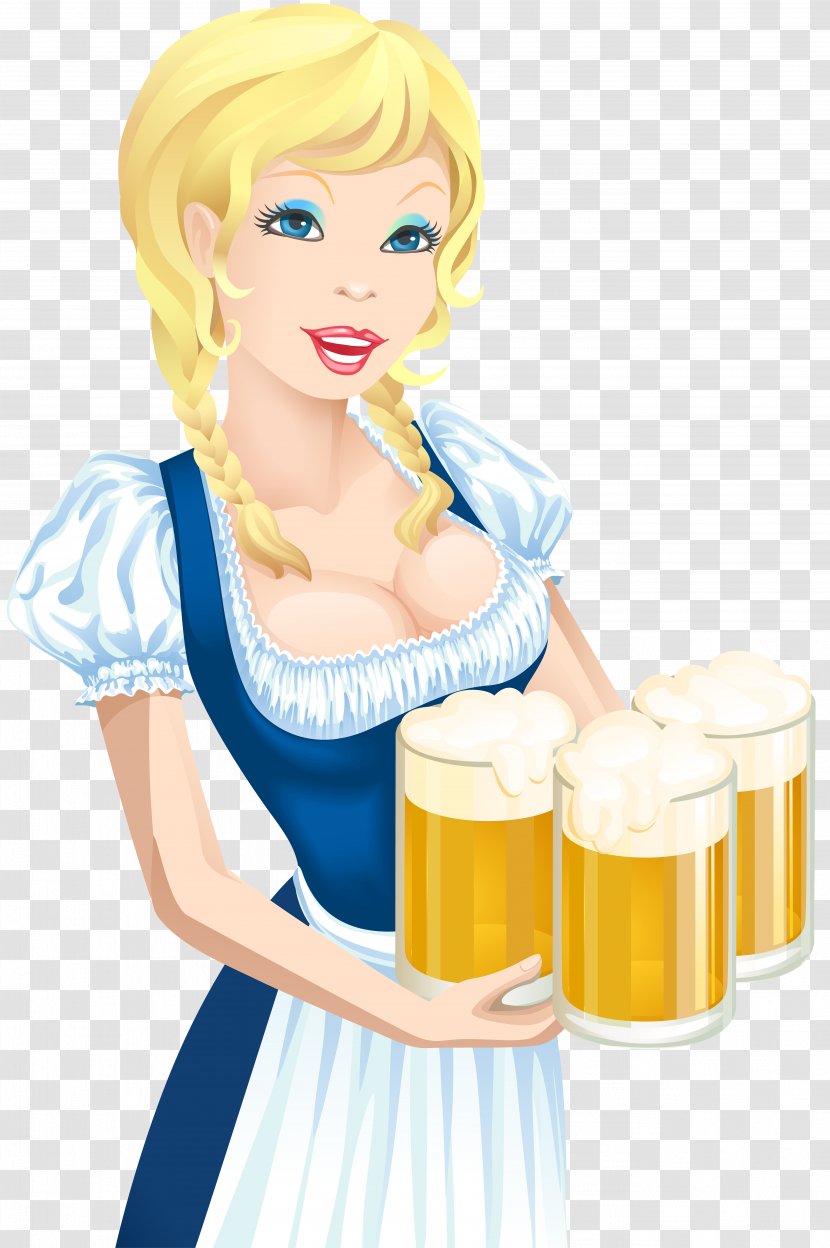 Oktoberfest Beer Clip Art - Watercolor - Girls Blue Transparent PNG