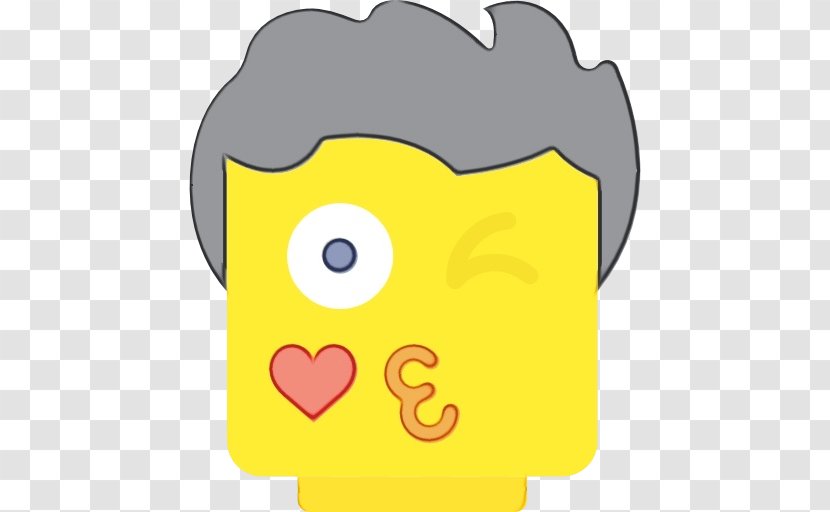 Yellow Cartoon Line Smile - Paint Transparent PNG