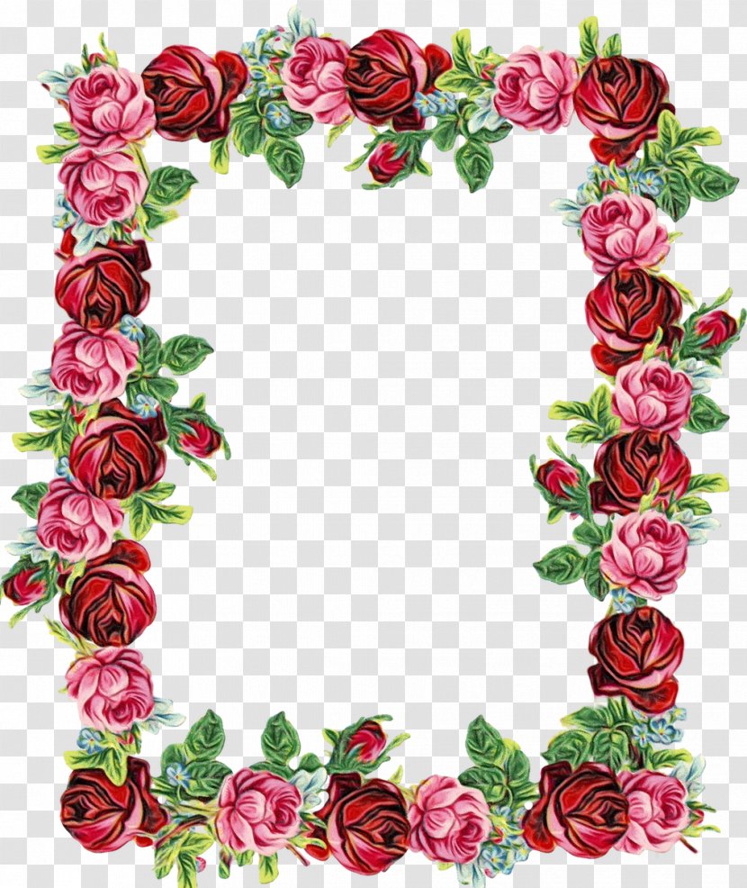 Garden Roses Wreath Flower Floral Design Noname CADRE VINTAGE ARGENT 6 X 5 CM - Picture Frames - Plant Transparent PNG