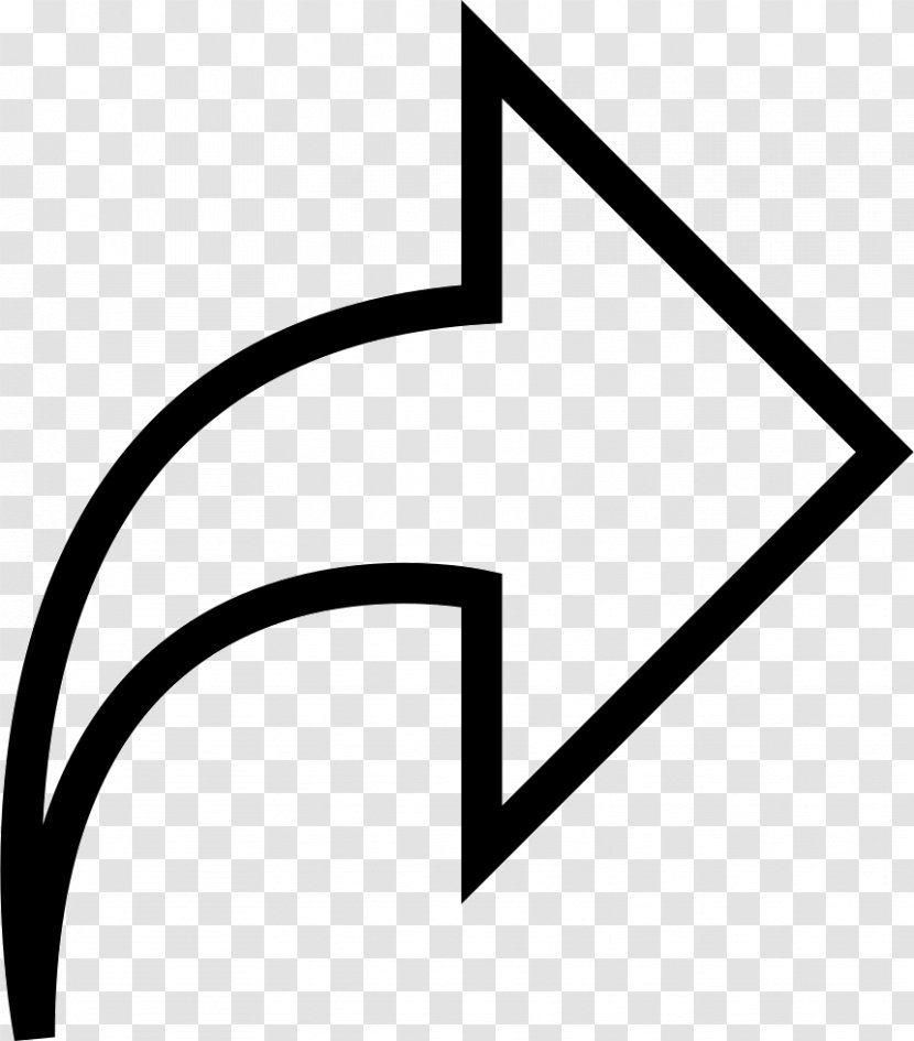 Arrow Symbol Curve Download Clip Art - Black Transparent PNG