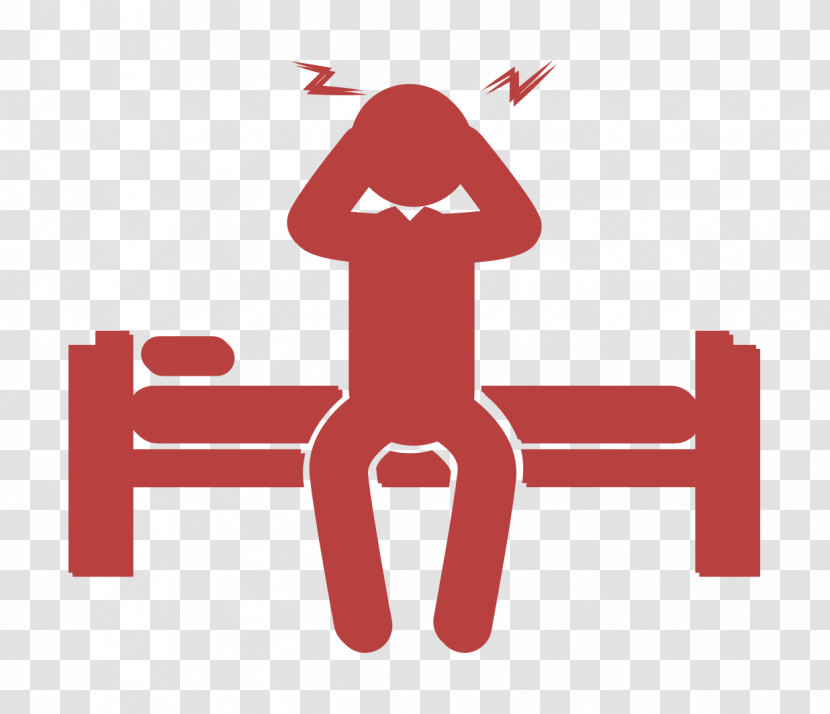 Bed Icon Sleepy Man Sitting On His Bed Icon Human Pictos Icon Transparent PNG