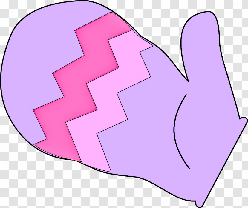 Pink Purple Hand Line Heart Transparent PNG
