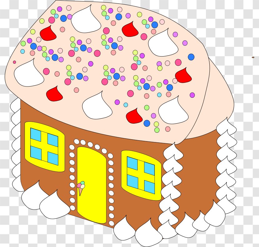 Gingerbread House Hansel And Gretel Clip Art - Christmas Cliparts Food Transparent PNG