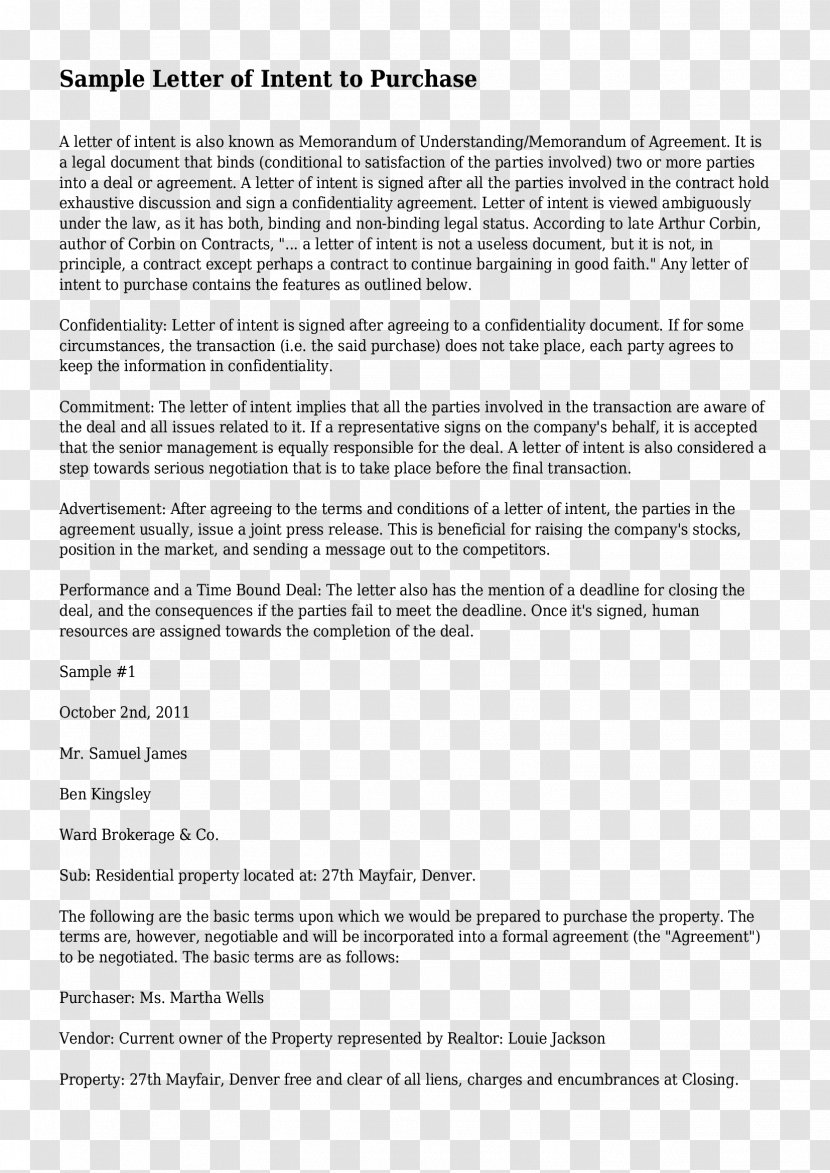 Letter Of Intent Document Cancer Organization - Area - Intention. Transparent PNG