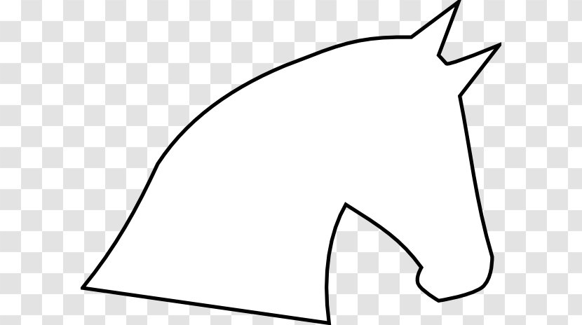 Black And White Unicorn Mammal Clip Art - Triangle - Images Of Horses Heads Transparent PNG