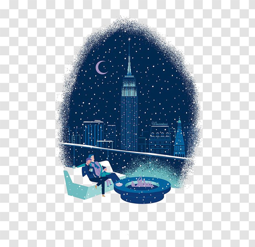 The Tiffany & Co. Night Illustration - Sky - Winter Transparent PNG
