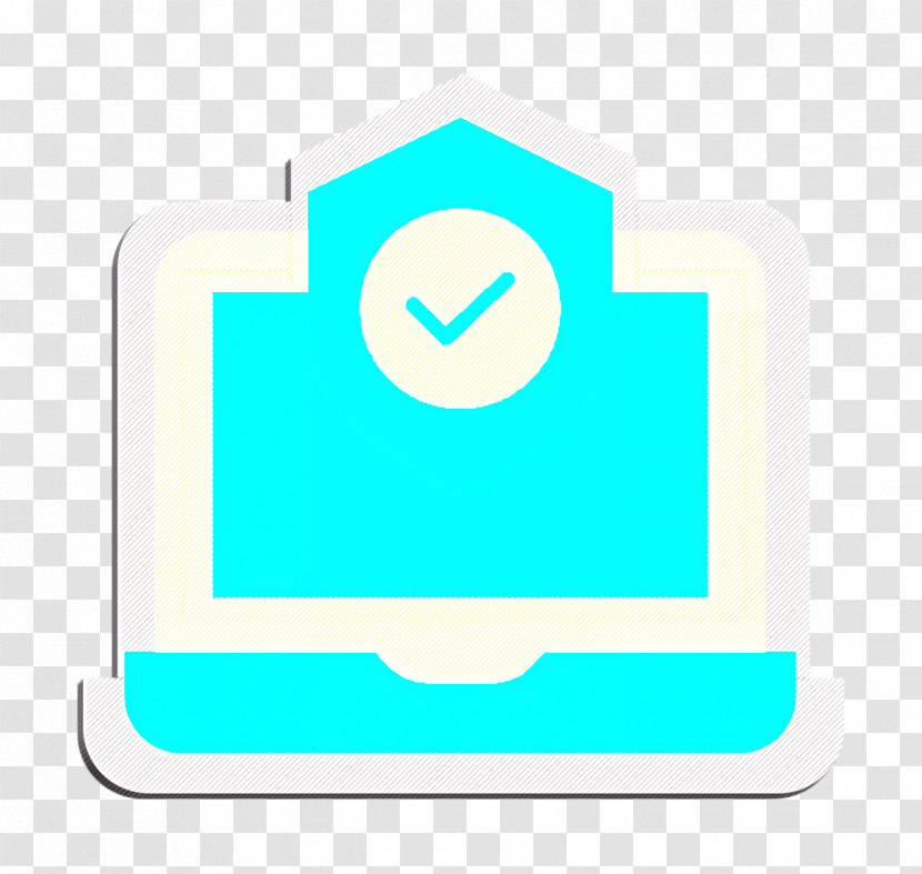 Cyber Icon Laptop Icon Shield Icon Transparent PNG