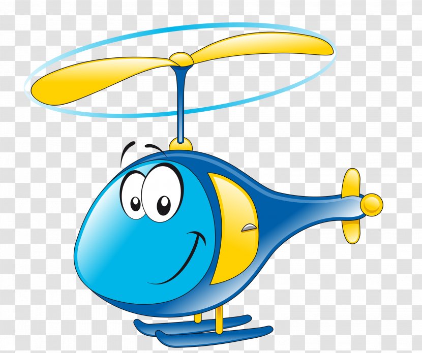 Air Transportation Cartoon Train - Yellow - Helicopter Transparent PNG