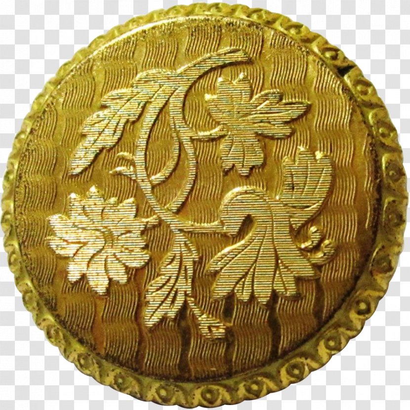 Gold Coin 01504 Brass Treasure - Metal Transparent PNG