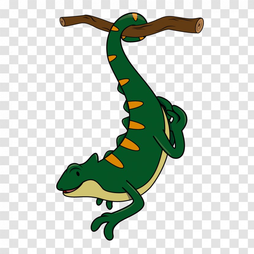 Lizard Reptile Chamaeleo Illustration - Organism - Chameleon On Branch Transparent PNG