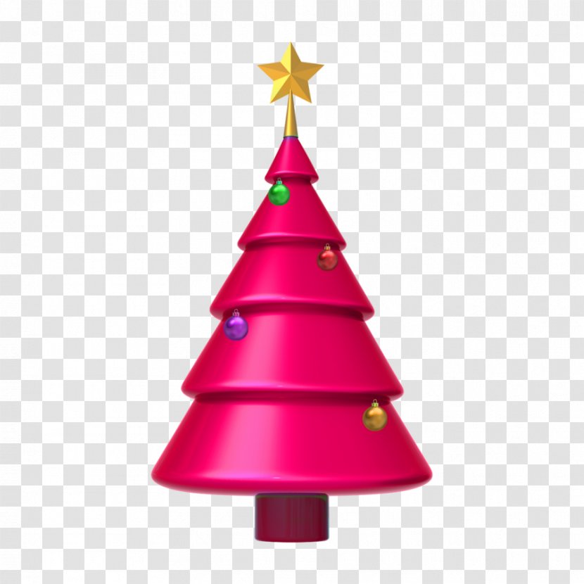 Christmas Tree Santa Claus Day Decoration Image - Magenta Transparent PNG