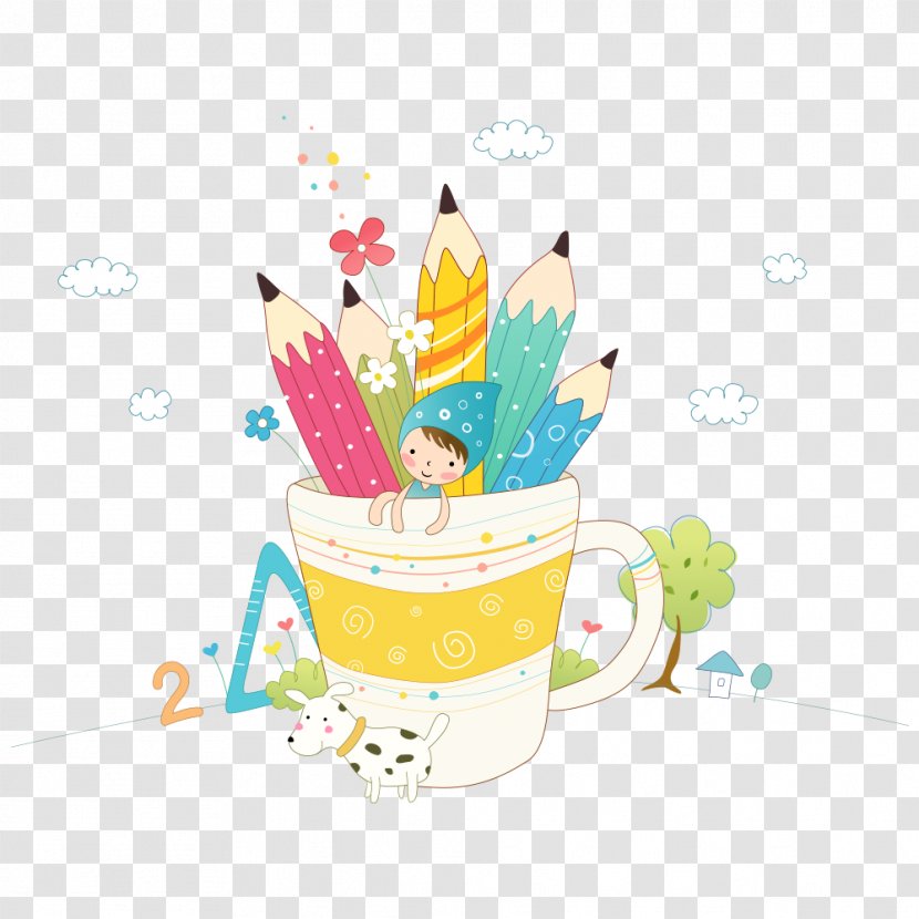 Pencil Childhood Illustration - Material - Student Transparent PNG