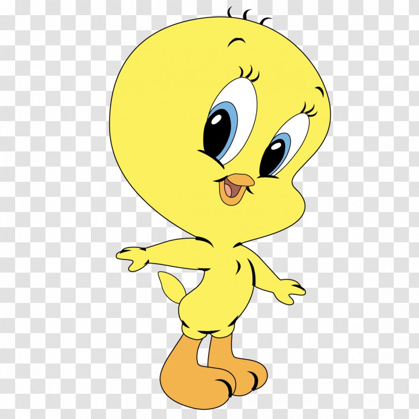 Tweety Daffy Duck Sylvester Tasmanian Devil Bugs Bunny - Area - Cartoon Small Yellow Transparent PNG