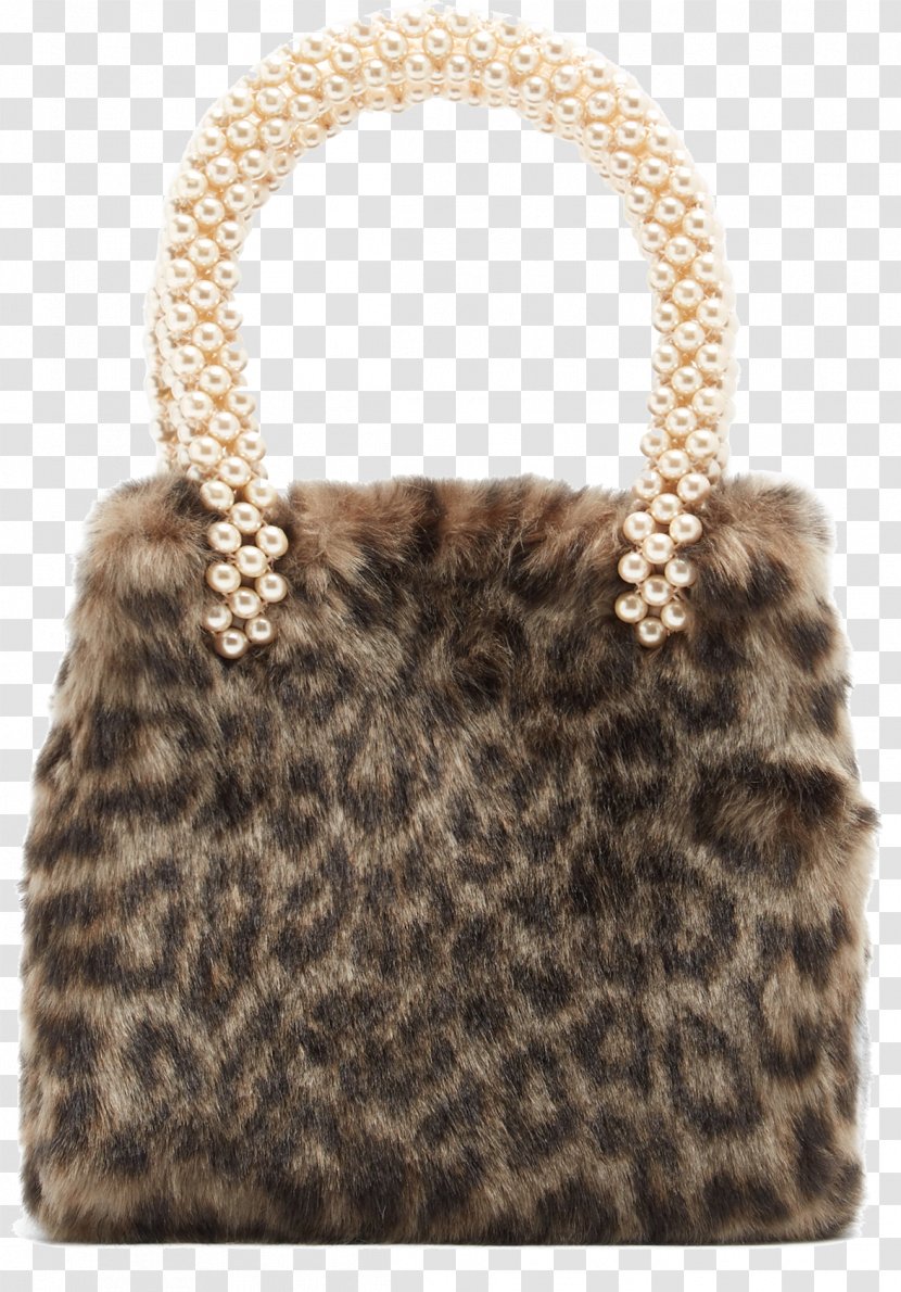 Tote Bag Leopard Shrimps Handbag - Beige - Fur Transparent PNG