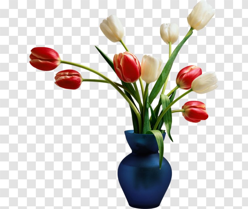 Vase Cut Flowers - Tulip Transparent PNG