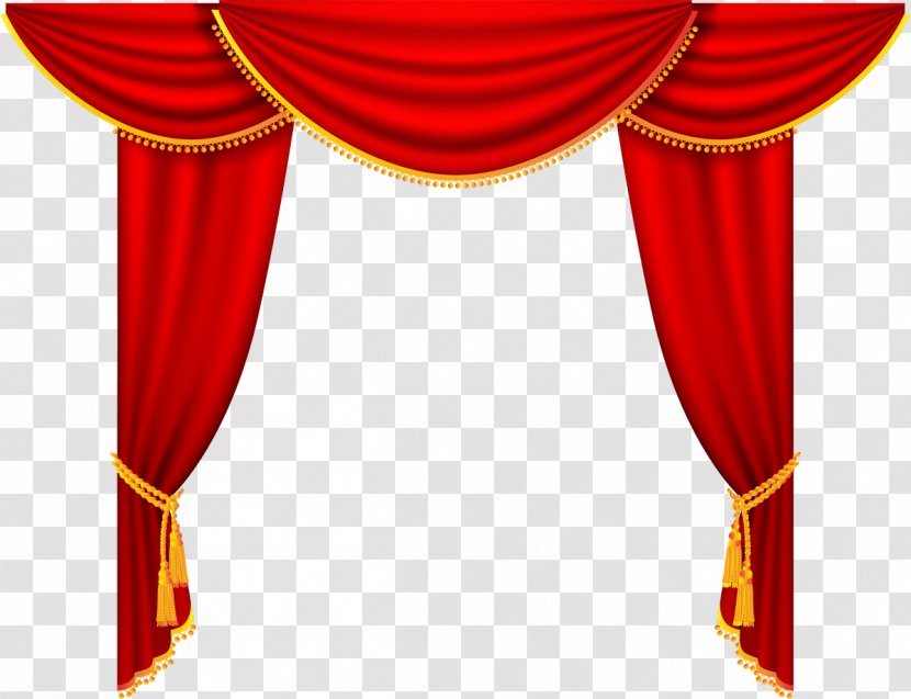 Window Treatment Front Curtain Clip Art - Material - Theater Transparent PNG