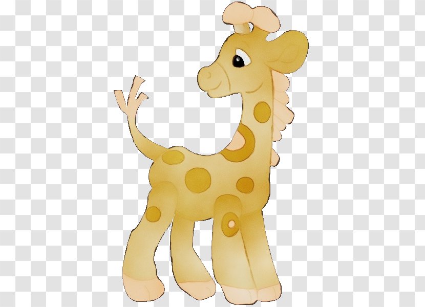 Giraffe Giraffidae Animal Figure Yellow Toy - Tail Wildlife Transparent PNG