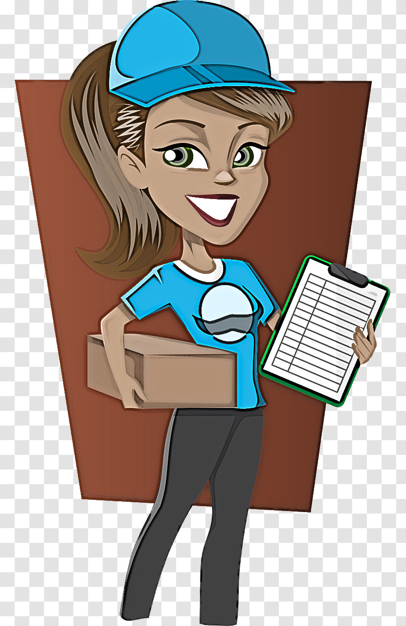 Cartoon Package Delivery Reading Employment Transparent PNG