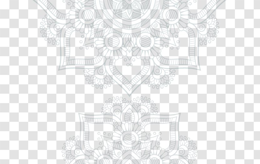 Line Art Pattern - Flower - Design Transparent PNG