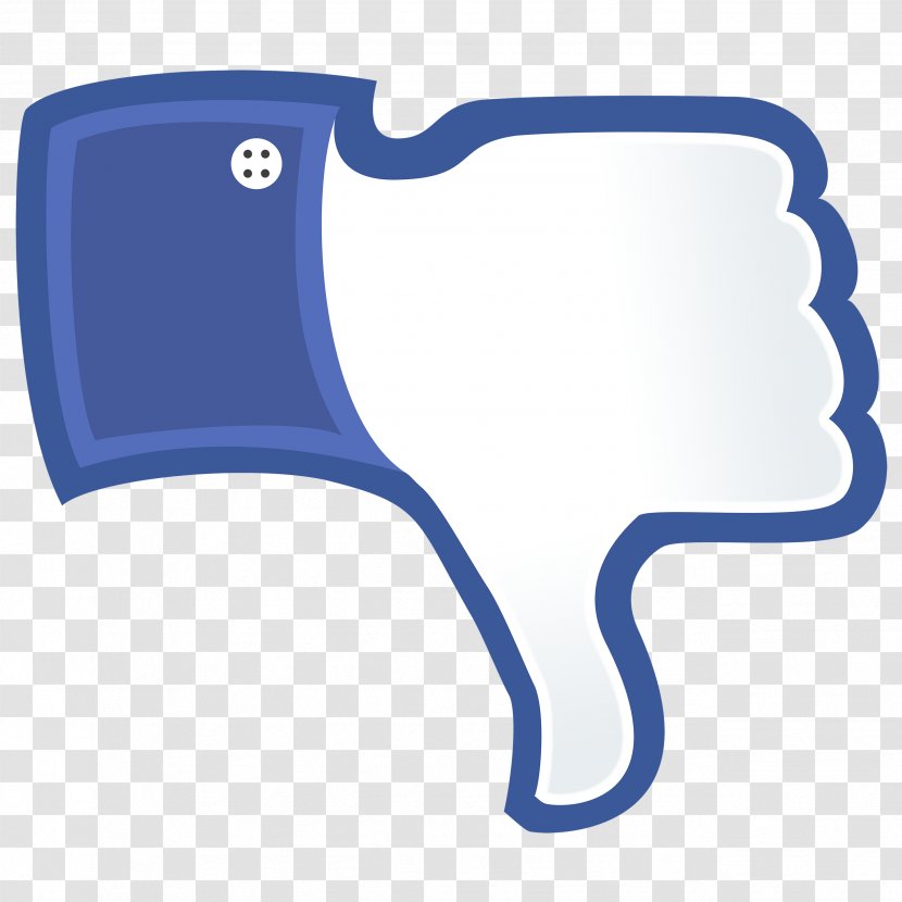Social Media Facebook Like Button Thumb Signal Blog - THUMBS DOWN Transparent PNG