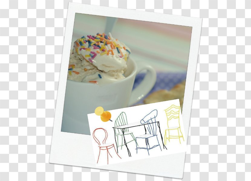 Frozen Dessert Cream Table Chair Transparent PNG