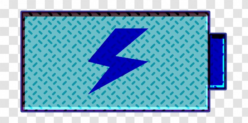 Batter Low Icon Battery Charge - Electric Blue - Rectangle Turquoise Transparent PNG