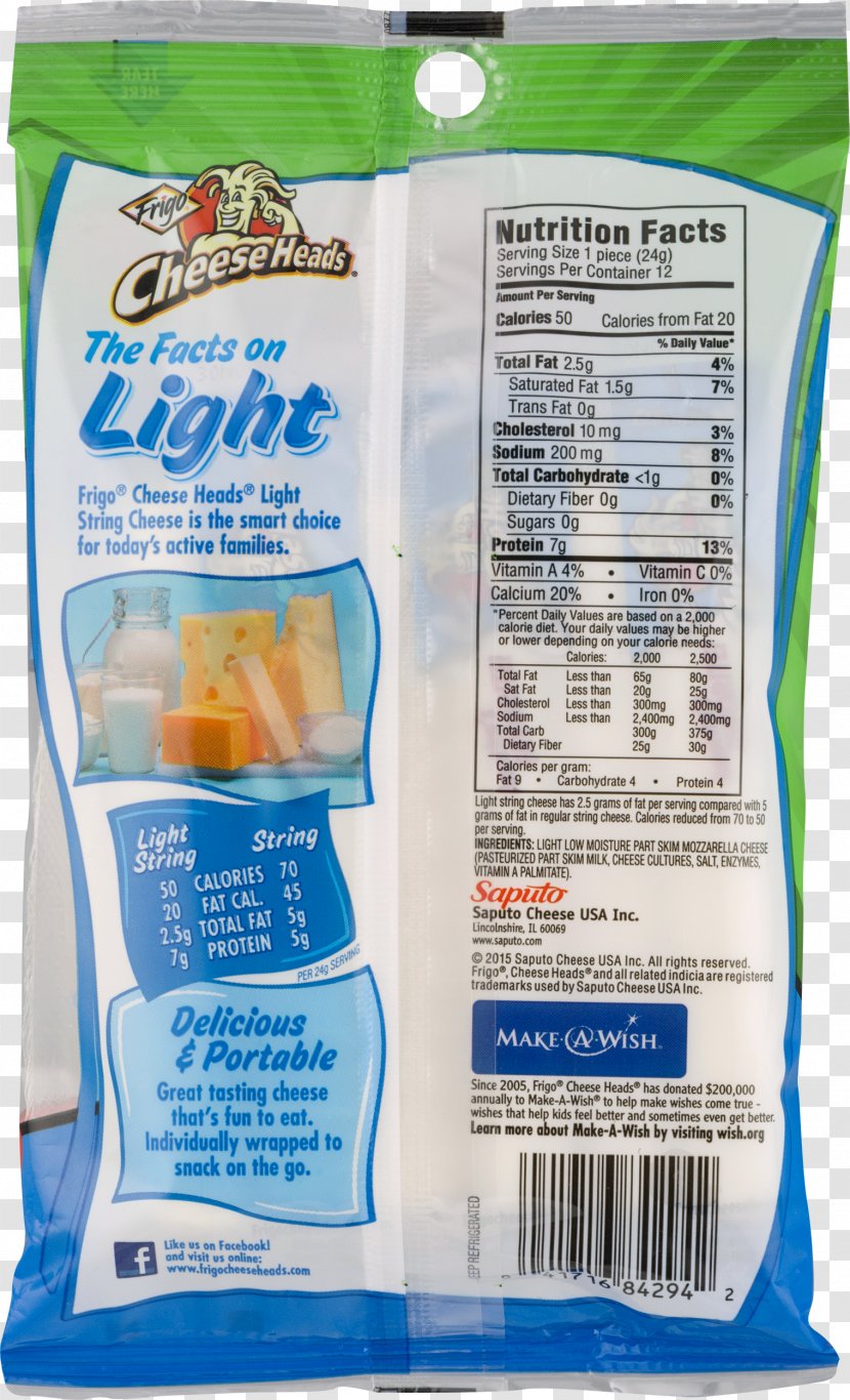 String Cheese Nutrition Facts Label Food Mozzarella Sticks Transparent PNG