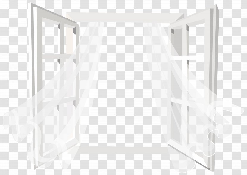 Window Rectangle - White - Open Transparent PNG