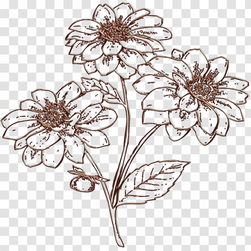 Bouquet Of Flowers Drawing - Plant Stem - Herbaceous Transparent PNG