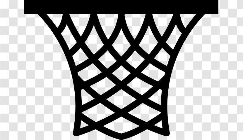 Backboard Basketball Net Clip Art - Black And White Transparent PNG