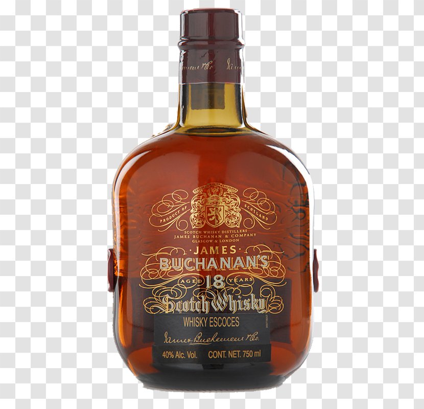 Tennessee Whiskey Scotch Whisky Liqueur Buchanan's - Alcoholic Beverage - Botella De Agua Transparent PNG