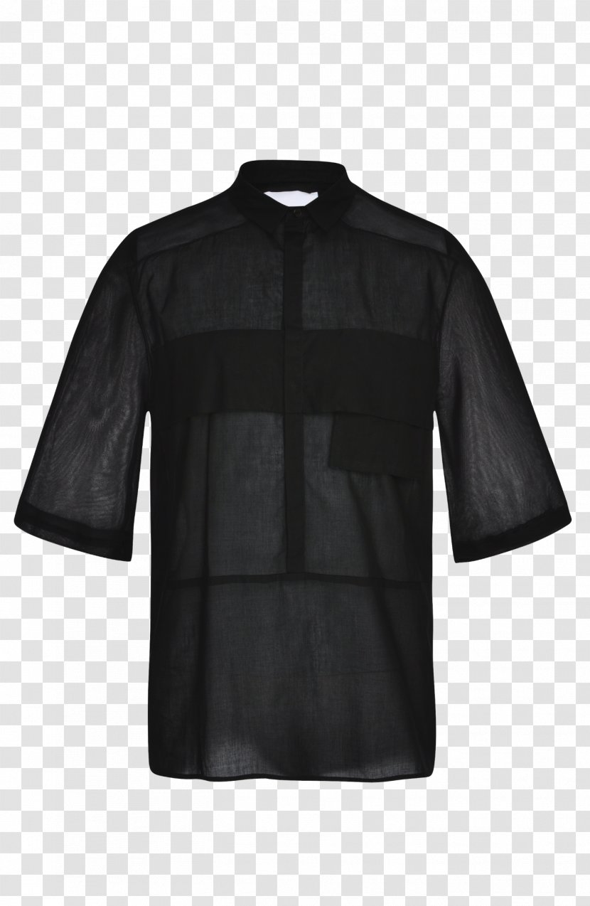 T-shirt Blouse Polo Shirt Clothing Sleeve - Black Transparent PNG