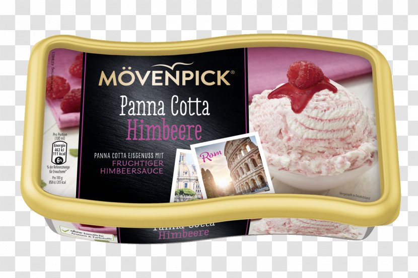 Ice Cream Panna Cotta Bavarian Red Raspberry Transparent PNG