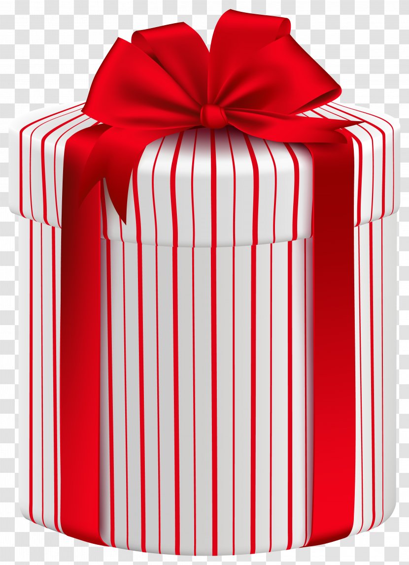 Christmas Gift Box Paper Clip Art - Ribbon - Large With Red Bow Clipart Image Transparent PNG