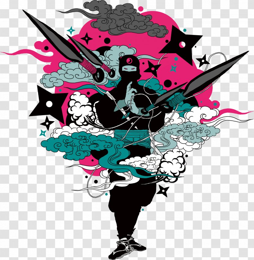 Japan T-shirt Samurai Ninja - Poster - Japanese Color Transparent PNG