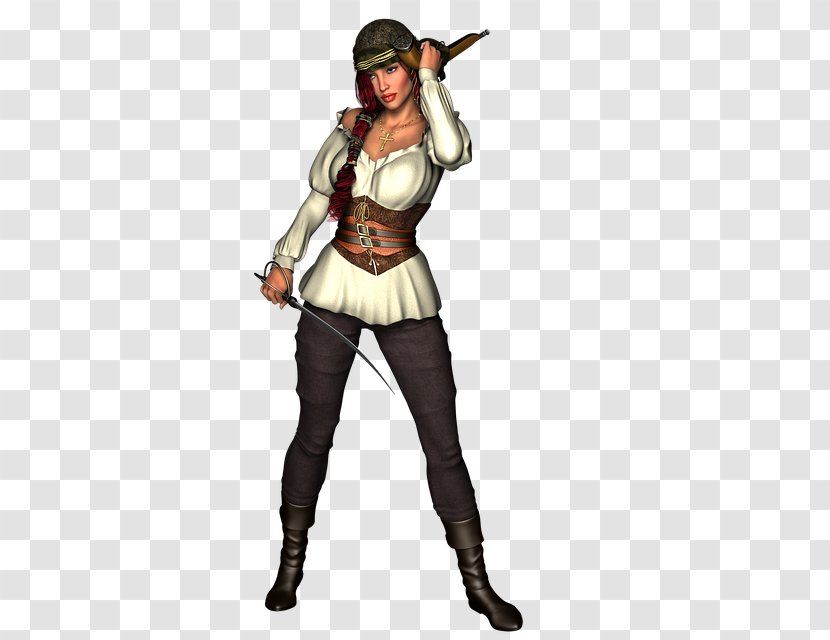Pirate Golden Age Of Piracy Clip Art Woman - Fictional Character - Captain Female Transparent PNG