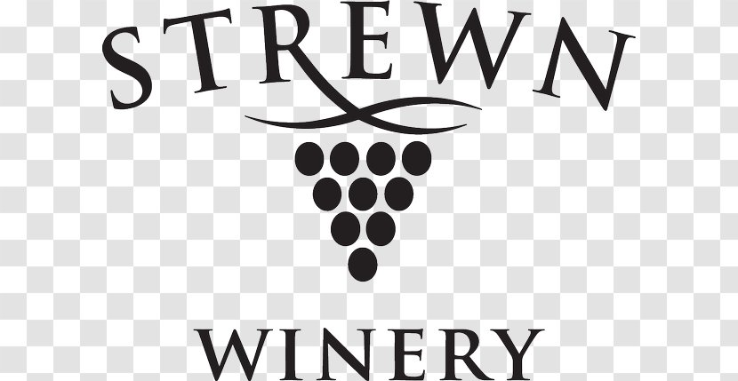 Strewn Winery Logo Brand - Black And White - Wine Transparent PNG