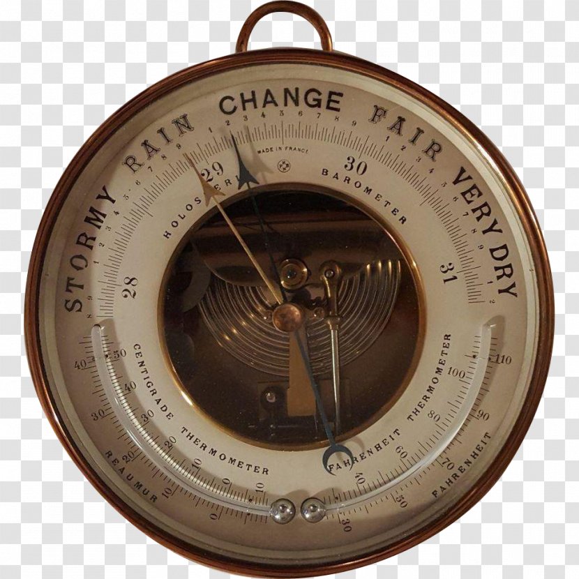 Barometer Réaumur Scale Thermometer Antique - Measuring Instrument Transparent PNG