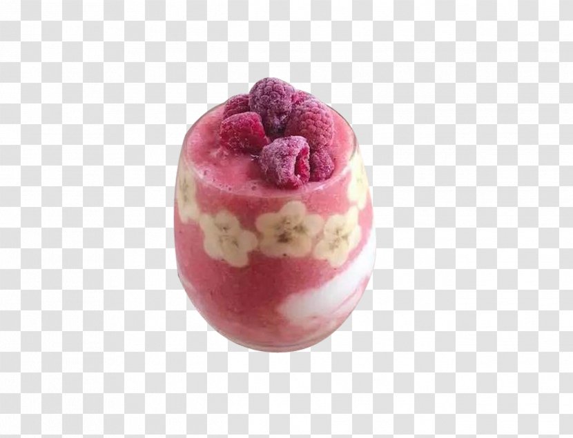 Frozen Yogurt Sundae Gelato Raspberry Panna Cotta - Cholado - Think Of Snow Transparent PNG